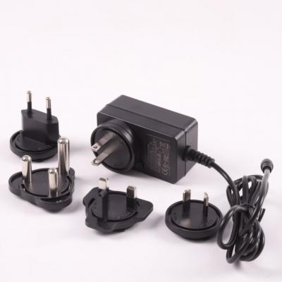 12V 1.5A Interchangeable Plug Adapter for EU, US, UK, AU